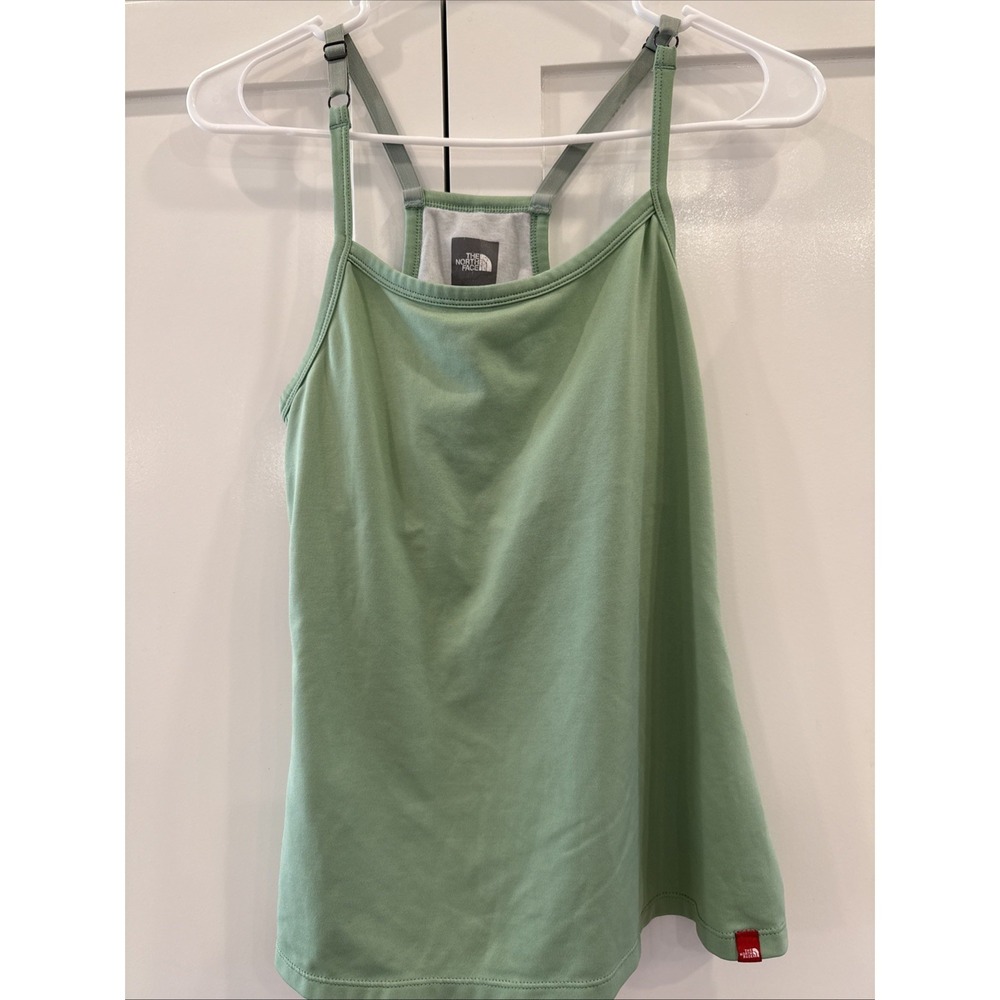 The North Face Green Adjustable Straps, Built-In Bra Sz Small Workout Tank top